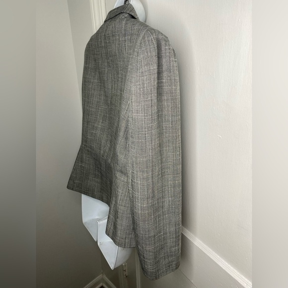 ALEX MARIE Women's Gray  Business Office Blazer Jacket with Black Buttons - Picture 11 of 11